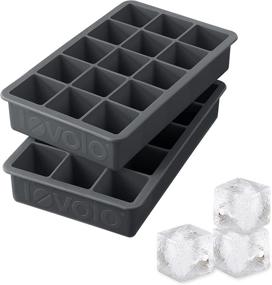 img 2 attached to 🧊 Tovolo Silicone Ice Cube Mold Trays, Set of 2, Perfect Cube Shape, 1.25 Inches, Charcoal - Fade Resistant