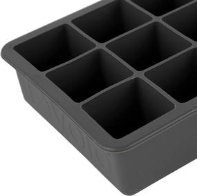 img 1 attached to 🧊 Tovolo Silicone Ice Cube Mold Trays, Set of 2, Perfect Cube Shape, 1.25 Inches, Charcoal - Fade Resistant