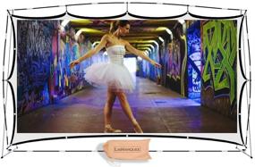 img 4 attached to 🎥 Портативный экран LisMarquee для проектора: экран для передней/задней проекции 150 дюймов в рюкзаке - без морщин, для использования внутри помещений и на открытом воздухе, домашний кинотеатр с подставкой