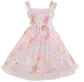 img 4 attached to 👸 Sleeveless Princess Dress for Girls with Smiling Angel Print - Perfect Summer Clothing