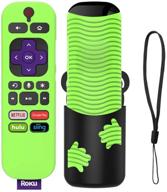 📺 silicone case for tcl roku tv streaming stick 3600r remote controller - hand strap, anti-slip lightweight, kids-friendly, glow green protective cover with remote holder set logo