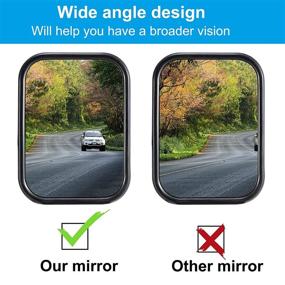 img 1 attached to 🚙 Buling Jeep Doors Off Mirrors: Improved Size & Compatibility for Jeep Wrangler CJ YJ TJ JK JL & Unlimited - A Pair of Adventure Side View Mirrors for Safe Doors Off Driving