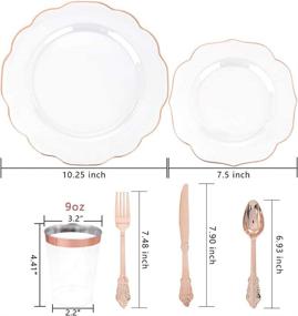 img 2 attached to 🍽️ BUCLA Celebrations Disposable Dinnerware - Silverware for Events