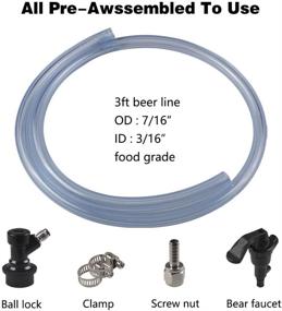 img 3 attached to 🍺 PERA 3/16" Ball Lock Line Assembly: Picnic Tap with 3ft Beer Line - Ideal for Home Brewing!