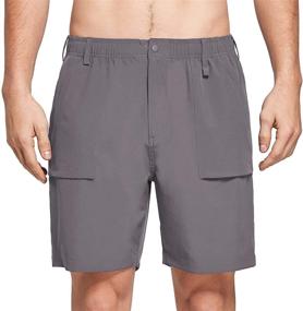 img 3 attached to 🩳 Baleaf Men's Lightweight Stretchy Elastic Waist Quick Dry Cargo Shorts with Zip Pockets - Ideal for Hiking and Fishing