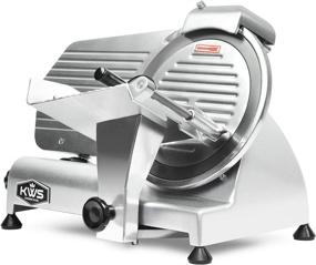 img 3 attached to KWS MS-10NS Premium Commercial 320w Electric Meat Slicer: Efficient Stainless Steel Blade for Deli, Frozen Meat, Cheese, and More, Low Noise - ETL and NSF Certified for Commercial and Home Use