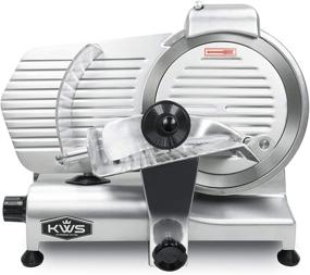 img 4 attached to KWS MS-10NS Premium Commercial 320w Electric Meat Slicer: Efficient Stainless Steel Blade for Deli, Frozen Meat, Cheese, and More, Low Noise - ETL and NSF Certified for Commercial and Home Use
