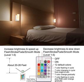 img 1 attached to 🌈 Enhance Your Space with BIGLIGHT Wireless Wall Sconce Light: Battery Operated, Multi Color Changing, Remote Controlled, Dimmable Night Light, RGB Stick on Lamp for Hallway Bathroom Kids Bedroom Living Room Mood Lighting