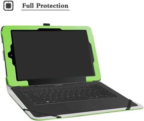 img 2 attached to 📱 Green PU Leather Folio Stand Cover for 10 inch RCA 10 Viking Pro/Viking II/Cambio W101 (V2) 10.1" 2-in-1 Tablet - RCA 10 Viking Pro/Viking II/Cambio W101 V2 Case