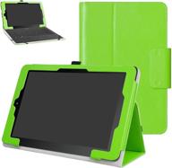 📱 green pu leather folio stand cover for 10 inch rca 10 viking pro/viking ii/cambio w101 (v2) 10.1" 2-in-1 tablet - rca 10 viking pro/viking ii/cambio w101 v2 case logo