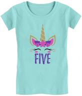 🦄 girls' unicorn birthday toddler fitted t-shirt - tops, tees & blouses logo