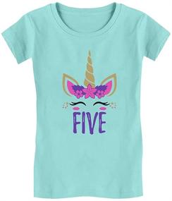 img 4 attached to 🦄 Girls' Unicorn Birthday Toddler Fitted T-Shirt - Tops, Tees & Blouses