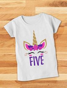 img 1 attached to 🦄 Girls' Unicorn Birthday Toddler Fitted T-Shirt - Tops, Tees & Blouses
