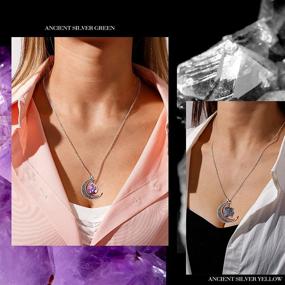 img 1 attached to 🌙 Exquisite MJartoria Friendship Necklace Set: Moon Pendant, Light Years Love, & Nebulae Filigree