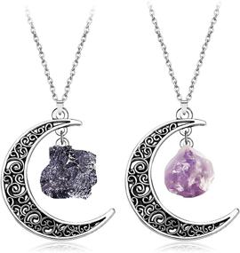 img 4 attached to 🌙 Exquisite MJartoria Friendship Necklace Set: Moon Pendant, Light Years Love, & Nebulae Filigree