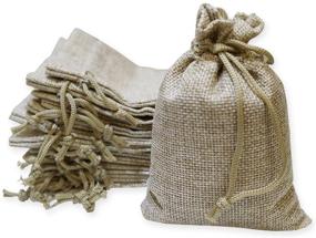 img 4 attached to 40-Piece Burlap Drawstring Gift Bags: Ideal for Wedding Favors, Crafts, Presents, Christmas & More!