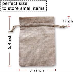 img 3 attached to 40-Piece Burlap Drawstring Gift Bags: Ideal for Wedding Favors, Crafts, Presents, Christmas & More!