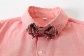 img 1 attached to 👔 Cotton Bowtie Sleeve Shirts for Boys' Clothing Sets