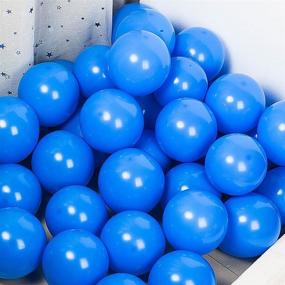 img 2 attached to Premium Blue Latex Balloon Bundle - Thicken 12 inches, 100Pcs for Party, Birthday, Wedding, Holiday Decorations, Kid's Baby Shower