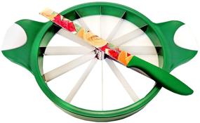 img 3 attached to 🍉 Premium Melon Slicer: Everyday Gourmet Kitchen Tool for Watermelon, Honeydew, Pineapple, Cantaloupe (Green)