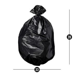 img 1 attached to 🗑️ AmazonCommercial 33 Gallon Trash Bags - Heavy-Duty 1.1 MIL Thickness - Pack of 100, Black 33" x 39" Garbage Bags