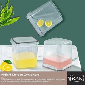 img 2 attached to 🥣 10-Piece BPA-Free Plastic Cereal Storage Containers, PRAKI – Large Airtight Food Storage Containers for Kitchen & Pantry Organization – Ideal for Sugar, Flour, Baking Supplies – Includes Labels & Marker (Black)