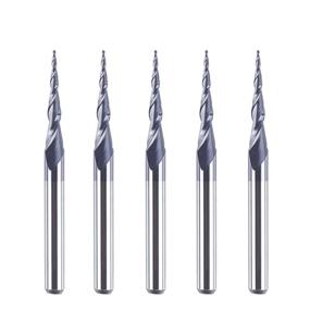 img 4 attached to 🛠️ Versatile 5Pcs SpeTool Tapered Ball Nose Carving End Mill: 1/8" Shank, 0.25MM Radius, 0.5MM Diameter Tips - Ideal for 3D Woodworking with CNC Router Bits