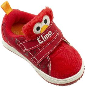 img 3 attached to 👟 Кроссовки Sesame Street Toddler Strap для мальчиков - обувь с липучкой