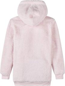 img 2 attached to 🧥 HMBEIXYP Girls' Polar Fleece Sherpa Pullover Hoodie with Pockets - Cozy Fuzzy Fleece Sweatshirt