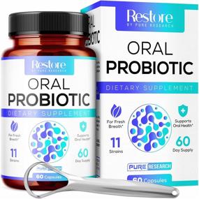 img 4 attached to 🦷 Dental Probiotic Supplement for Fresh Breath & Oral Health - 11 Probiotic Strains, Digestive Enzymes - Advanced Probiotic Blend - Includes Tongue Scraper - 60 Day Supply