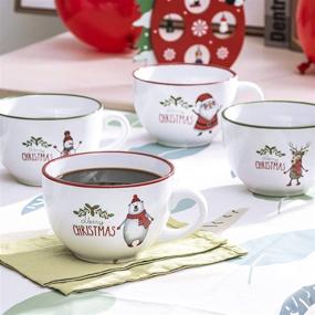 img 3 attached to 🎄 Ceramic Christmas Coffee Multi Purpose Cappuccino: The Perfect Festive Drinkware