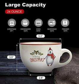 img 2 attached to 🎄 Ceramic Christmas Coffee Multi Purpose Cappuccino: The Perfect Festive Drinkware