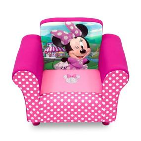 img 2 attached to 🪑 SEO-Optimized Delta Children Disney Minnie Mouse Upholstered Chair