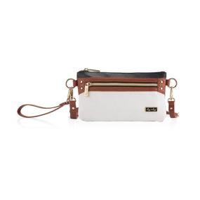 img 4 attached to 👜 Itzy Ritzy Boss Pouch Wristlet, Crossbody, and Belt Bag: Coffee & Cream with 6 Card Slots & 2 Zippered Pockets