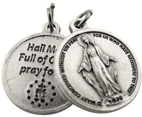 img 1 attached to 🙏 Silver Toned Catholic Saint Medal Pendant with Prayer Protection, 3/4 Inch - Religious Gifts