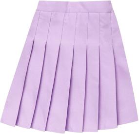 img 4 attached to 👗 Pleated Girls' Skirts for Skater Tennis Uniforms - Clothing