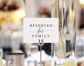 img 2 attached to 🎉 Bliss Collections 4x6 Reserved Signs: Elegant Table Cards for Wedding Reception, Pack of 10