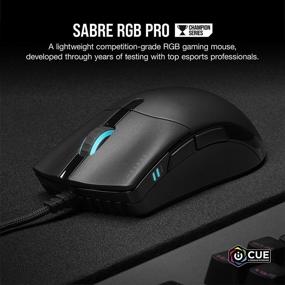 img 3 attached to 🖱️ CORSAIR Sabre RGB PRO Champion Series Gaming Mouse - Designed for Esports and Competitive Play - Lightweight 74g - Enhanced Ergonomics and Flexible Paracord Cable