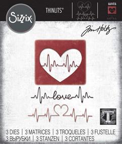 img 2 attached to ❤️ Sizzix Tim Holtz Heartbeat Thinlits Die Set, Multicolor - Pack of 3