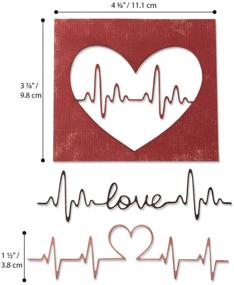 img 1 attached to ❤️ Sizzix Tim Holtz Heartbeat Thinlits Die Set, Multicolor - Pack of 3