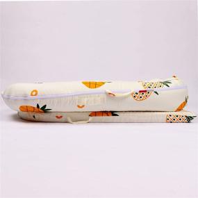 img 1 attached to 🍍 Premium 100% Cotton Newborn Lounger Cover - Hypoallergenic & Extra Soft, Perfect Replacement Cover for DockATot Deluxe Docks - Pineapple Design (Cover Only)