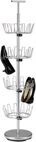 img 3 attached to 👞 Silver Finish Revolving Four-Tier Shoe Tree by Household Essentials - Optimize your Shoe Storage Experience