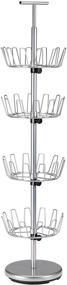 img 2 attached to 👞 Silver Finish Revolving Four-Tier Shoe Tree by Household Essentials - Optimize your Shoe Storage Experience