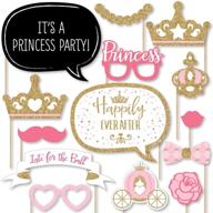 20-count little princess crown pink and gold baby shower or birthday party photo booth props from big dot of happiness логотип