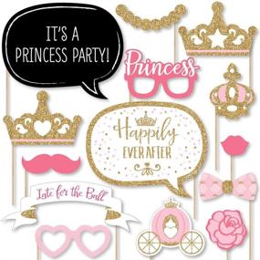 img 4 attached to 20-Count Little Princess Crown Pink and Gold Baby Shower or Birthday Party Photo Booth Props from Big Dot of Happiness