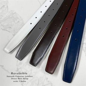 img 2 attached to 👔 Genuine Leather Men's Belt Accessory: Reversible Strap Replacement