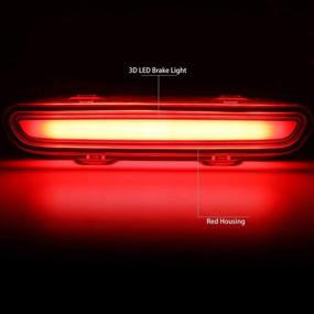 img 3 attached to DNA Motoring 3BL-CHA06-3D-LED-RD 3D LED Bar 3Rd Tail Brake Light Rear Center Stop Lamp