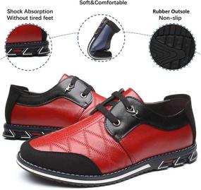 img 1 attached to 👞 Men's Outdoor Business Leather Loafers with Breathable Design