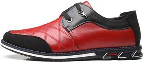 img 3 attached to 👞 Men's Outdoor Business Leather Loafers with Breathable Design