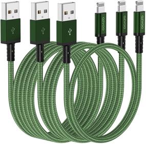 img 4 attached to QZVOO [3/6/10ft] iPhone Charger Cable 3Pack - MFI Certified Lightning to USB A Charging Cord for iPhone se 6 6s 7 8 Plus, iPad Power Cable - Green